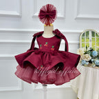 Toddler princess dress Birthday party themed baby strawberry dress,｜KLFFIGID