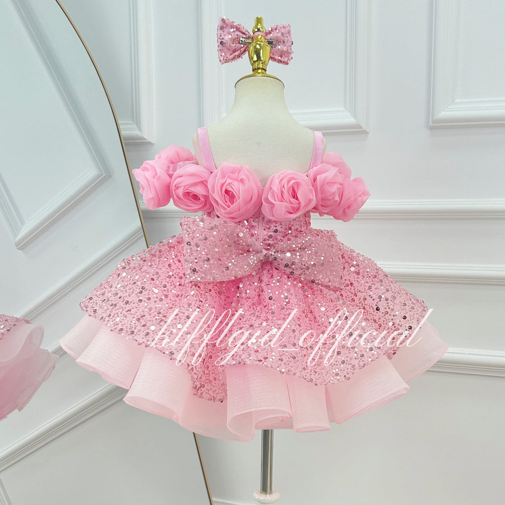 Girls' Wedding Dress Toddler Party Dress Luxury Couture | KLFFIGID