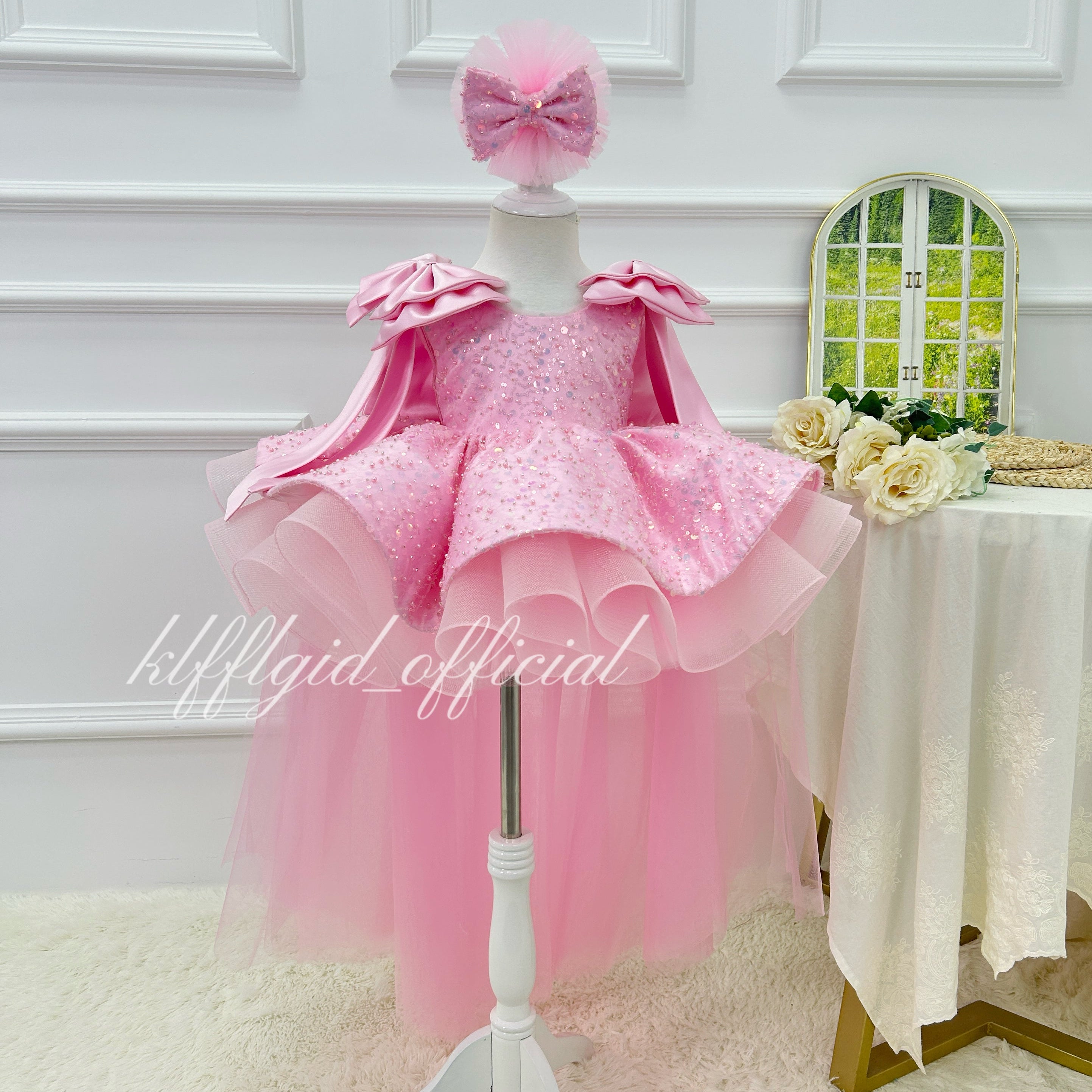 Birthday Dress Pageant Dress for Girls Wedding Ceremony skirt | KLFFIGID