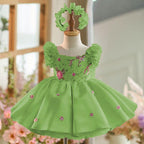 Girls Elegant Floral Fairy Colorful Princess Dress | KLFFIGID