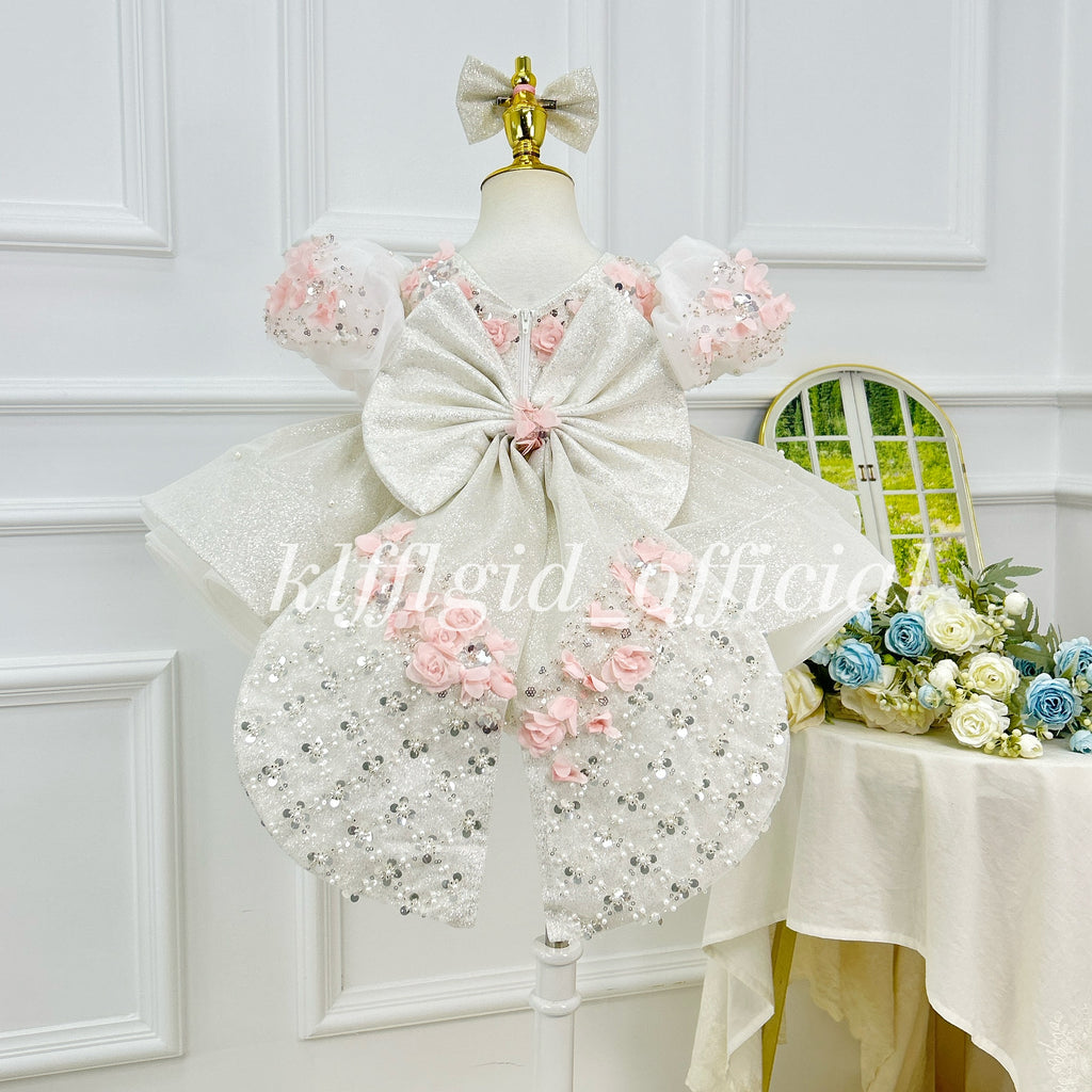 Baby's First Birthday Princess Ball Gown & Flower Girl Dress | KLFFLGID