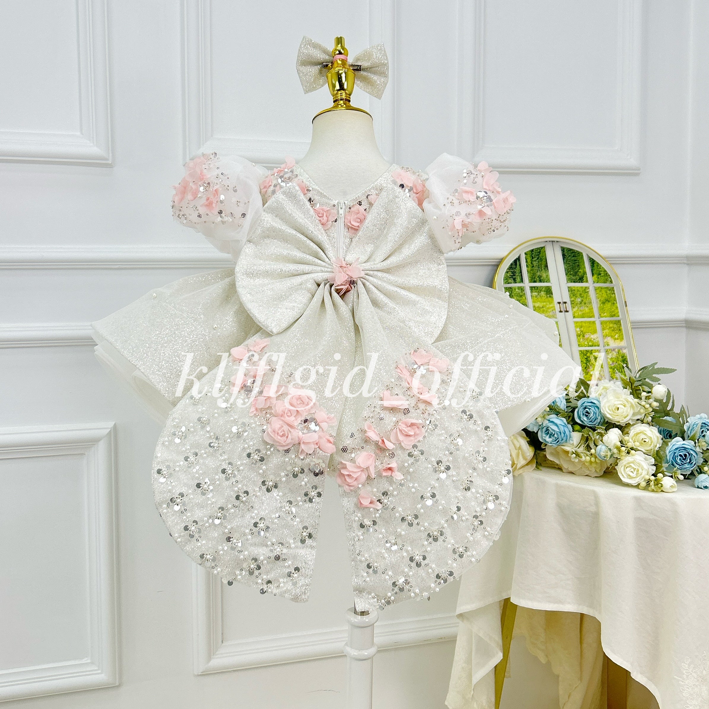 Baby's First Birthday Princess Ball Gown & Flower Girl Dress | KLFFLGID