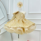 Luxury Gold Sequin Pageant Gown asymmetrical Prom Dress | KLFFLGID