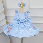 Baby Birthday Dress Gorgeous Flower Girl Dress Floral Embroidery Dress ｜KLFFIGID