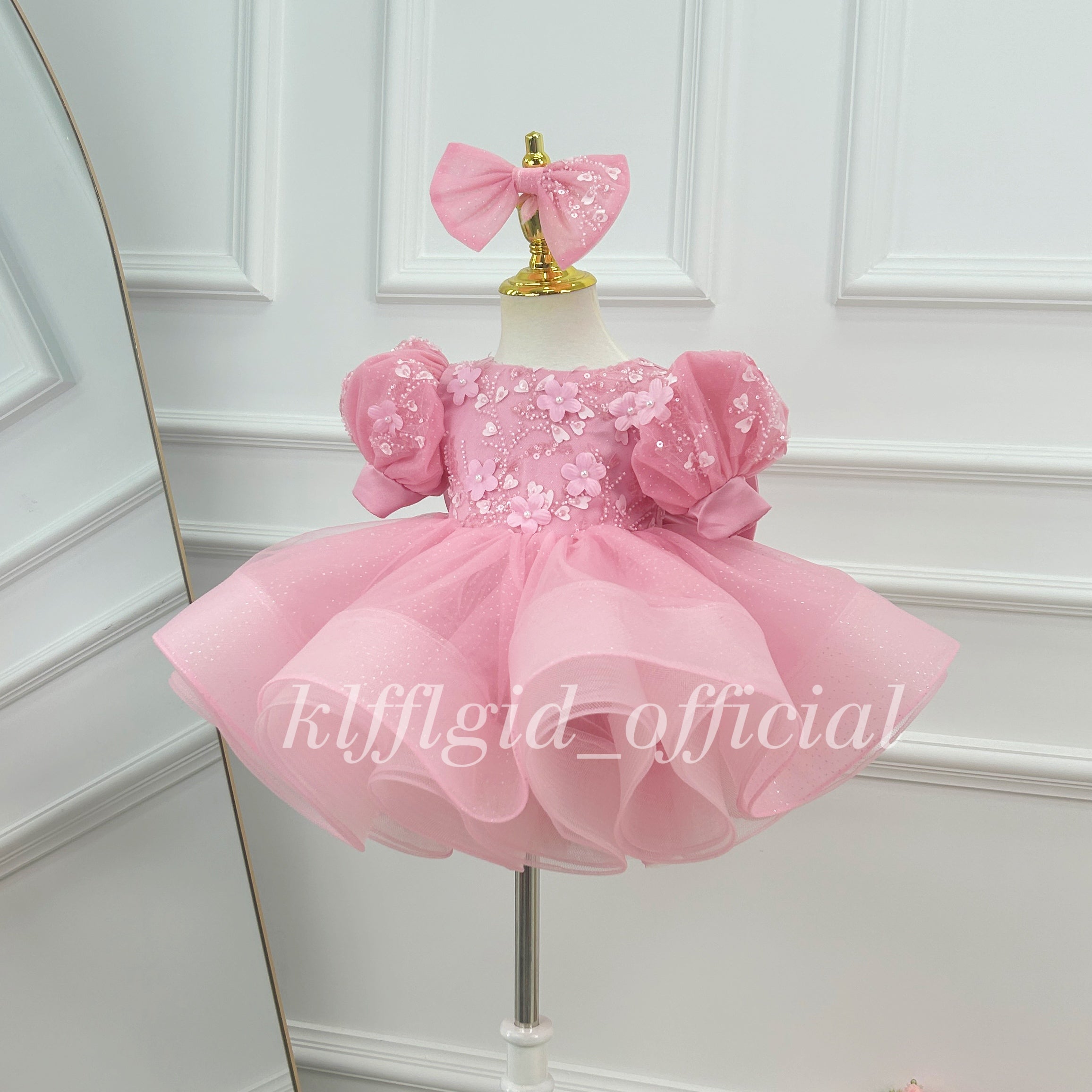 Girls' Pageant & Fluffy Floral Baby Dress for Weddings | KLFFIGID