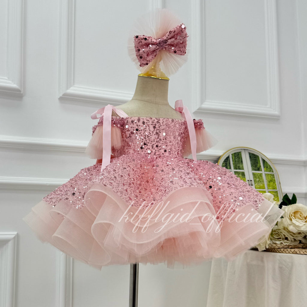 Puffy Ball Gown Dress Baby Birthday Dress Kids Party Dress｜KLFFIGID