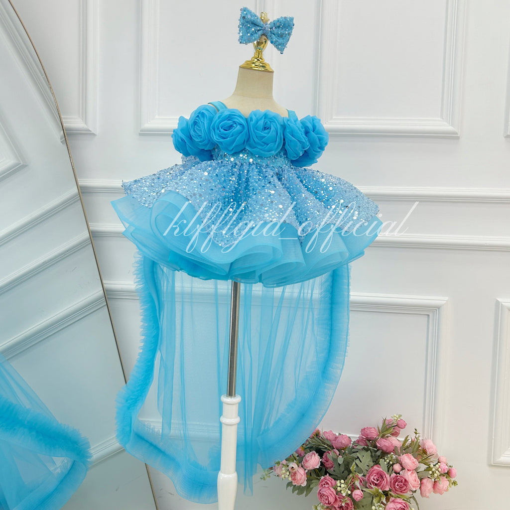 Baby's Birthday Dress Gorgeous Flower Girl Dress Toddler party dress for girls｜KLFFIGID