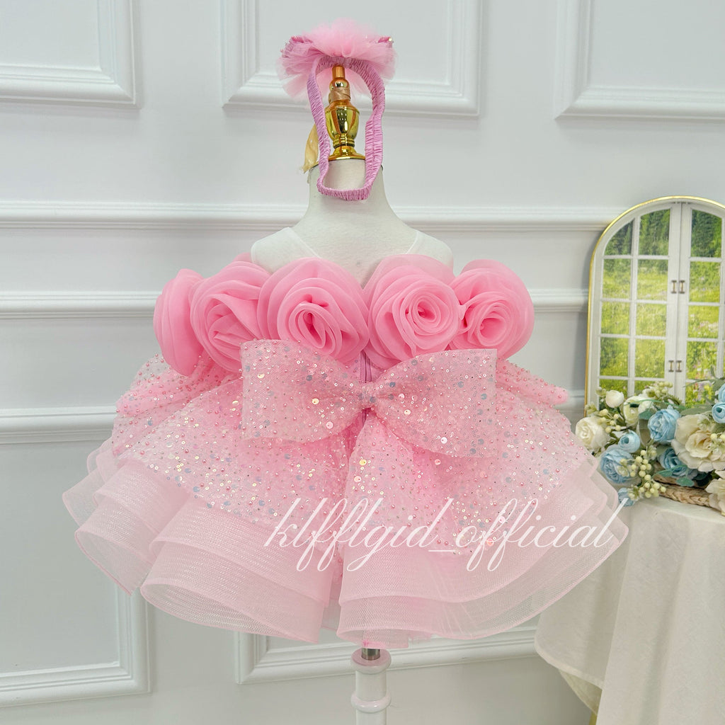 Baby Birthday Dress Pageant gowns for girls Themed party dress｜KLFFIGID