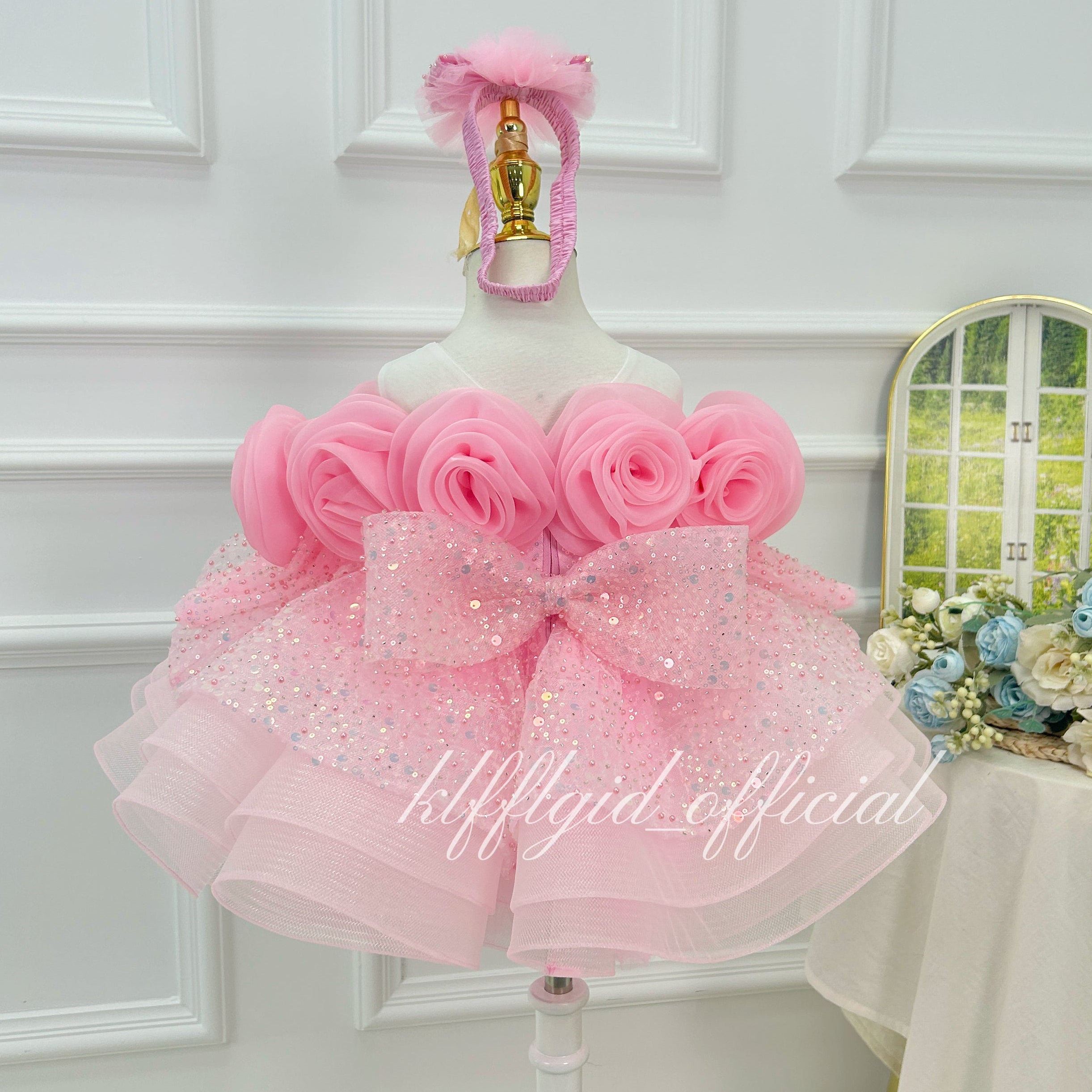 Baby Birthday Dress Pageant gowns for girls Themed party dress｜KLFFIGID