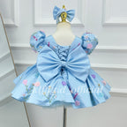 3D Floral Party Dress Baby Birthday Dress Elegant pageant gown｜KLFFIGID