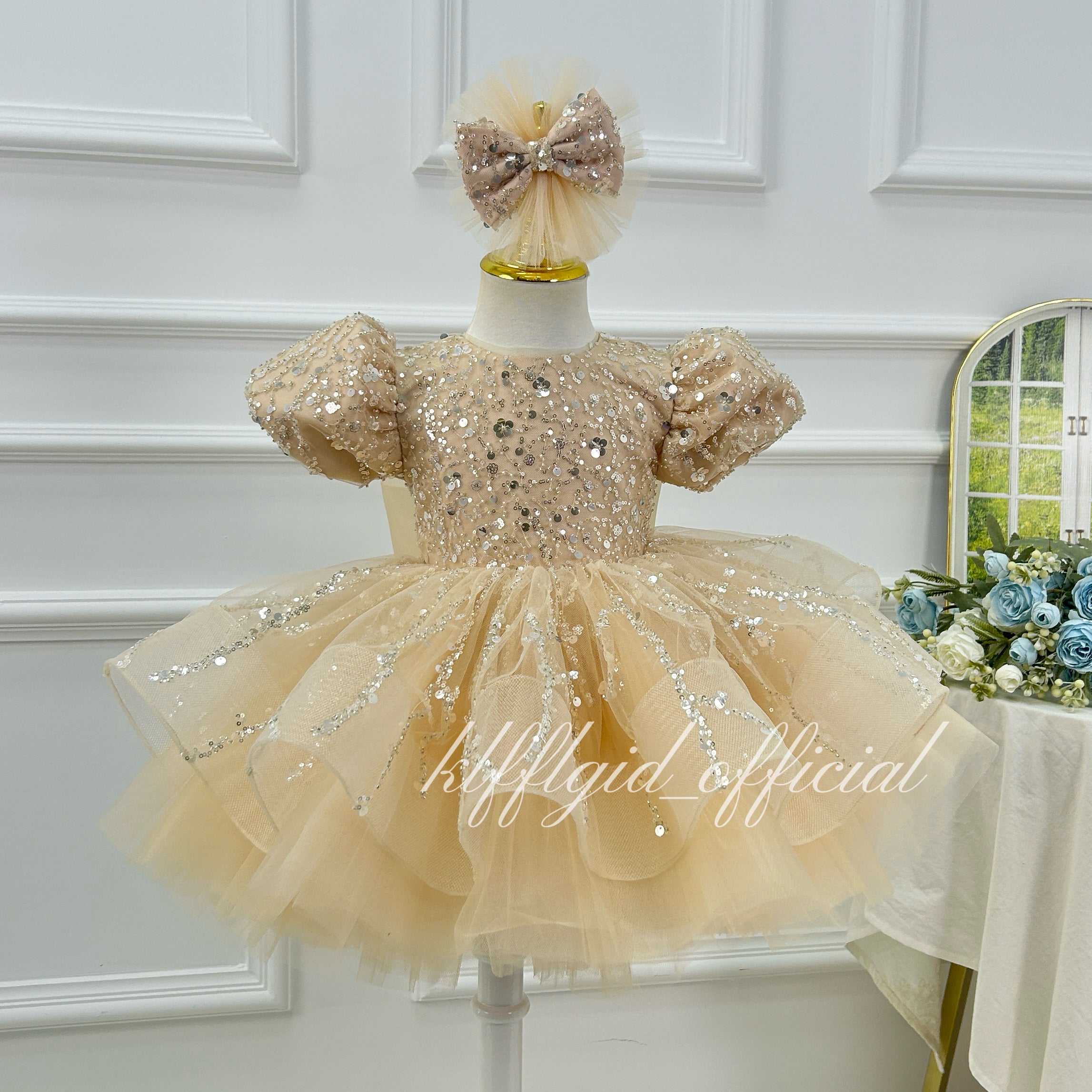 1st Birthday Flower Girl & Pageant Dress | KLFFIGID
