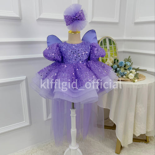 Baby Flower Girl Dress Elegant Luxury Tulle Princess Gown | KLFFLGID