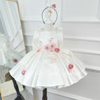 Baby Birthday 3D Floral Dress & Wedding flower girl Dress | KLFFIGID