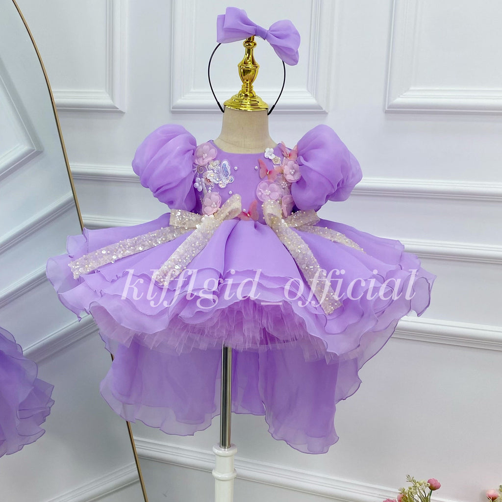 Cute Floral Baby Birthday & Flower Girl Pageant Dress | KLFFIGID