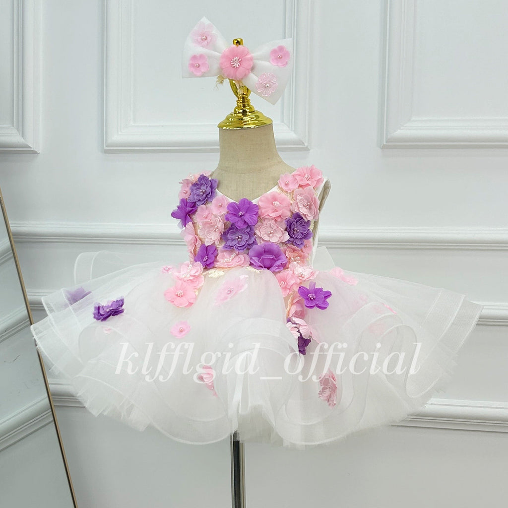 Baby Girls 1st Birthday Fairy Princess Wedding Dress | KLFFIGID