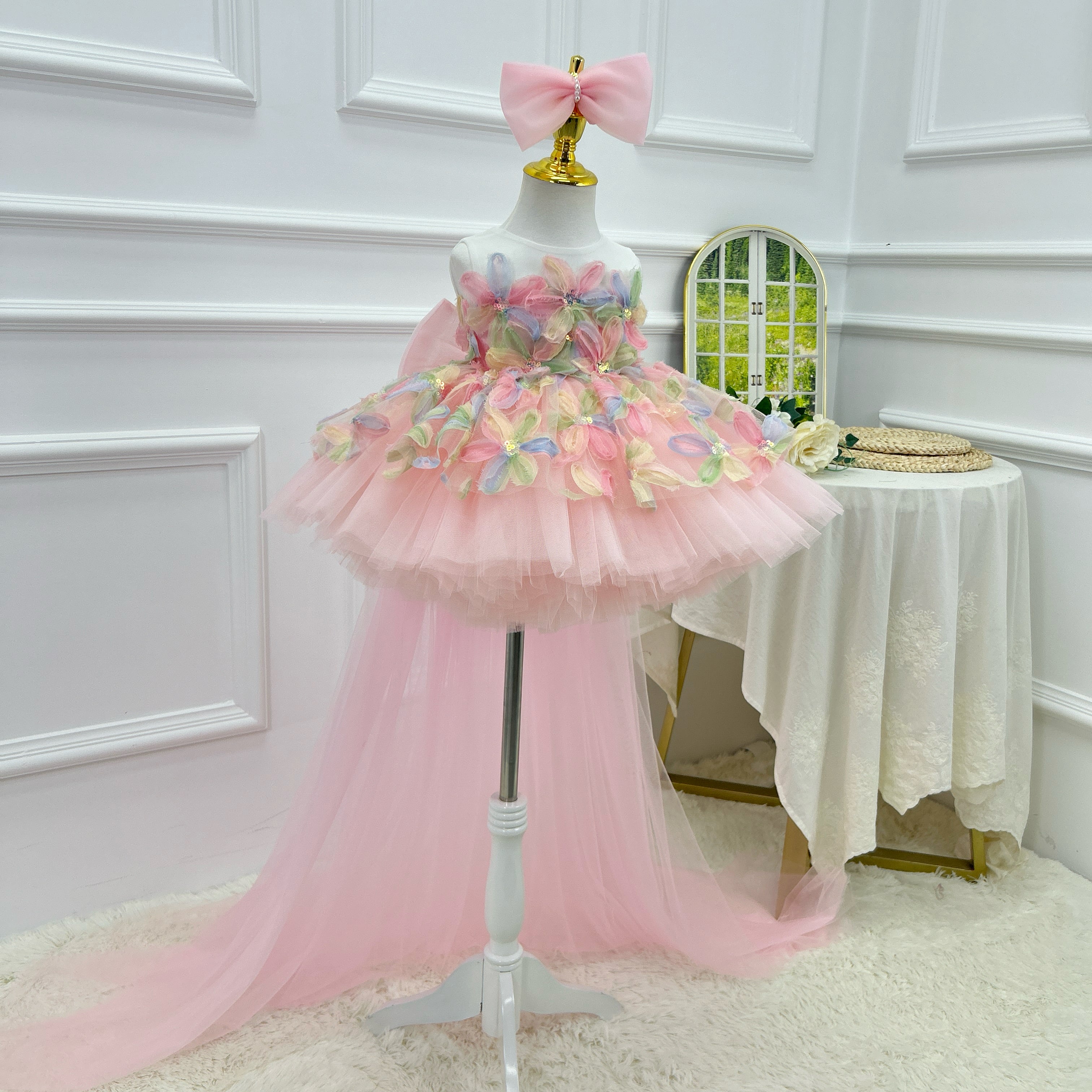 Birthday Princess Dress Girls Fairy Dress Flower Girl Dress | KLFFIGID