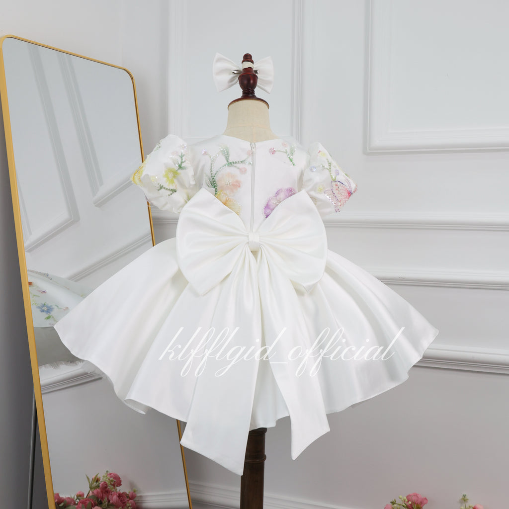 Baby First Birthday Flower Girl Tulle Princess Dress | KLFFIGID