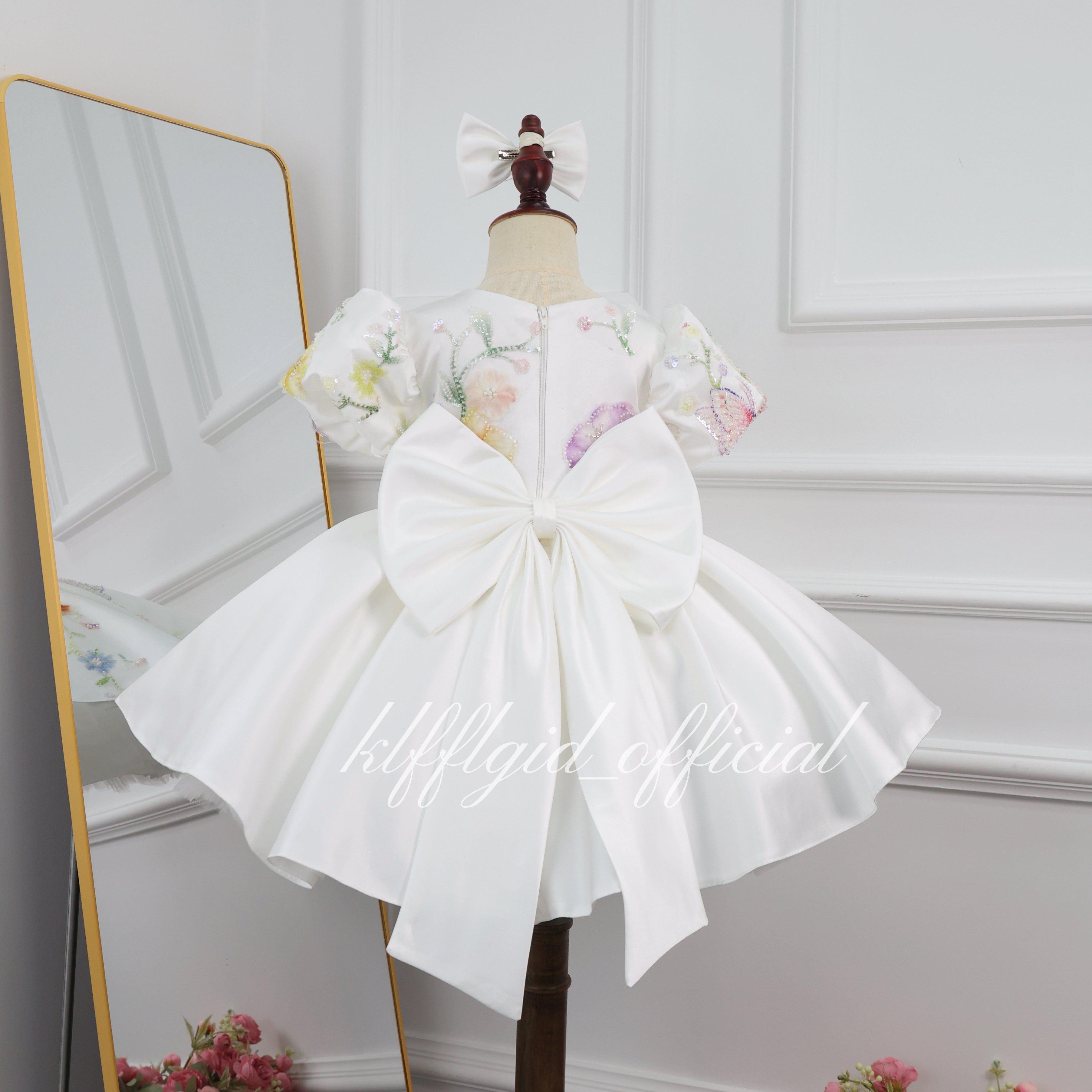 Baby First Birthday Flower Girl Tulle Princess Dress | KLFFIGID