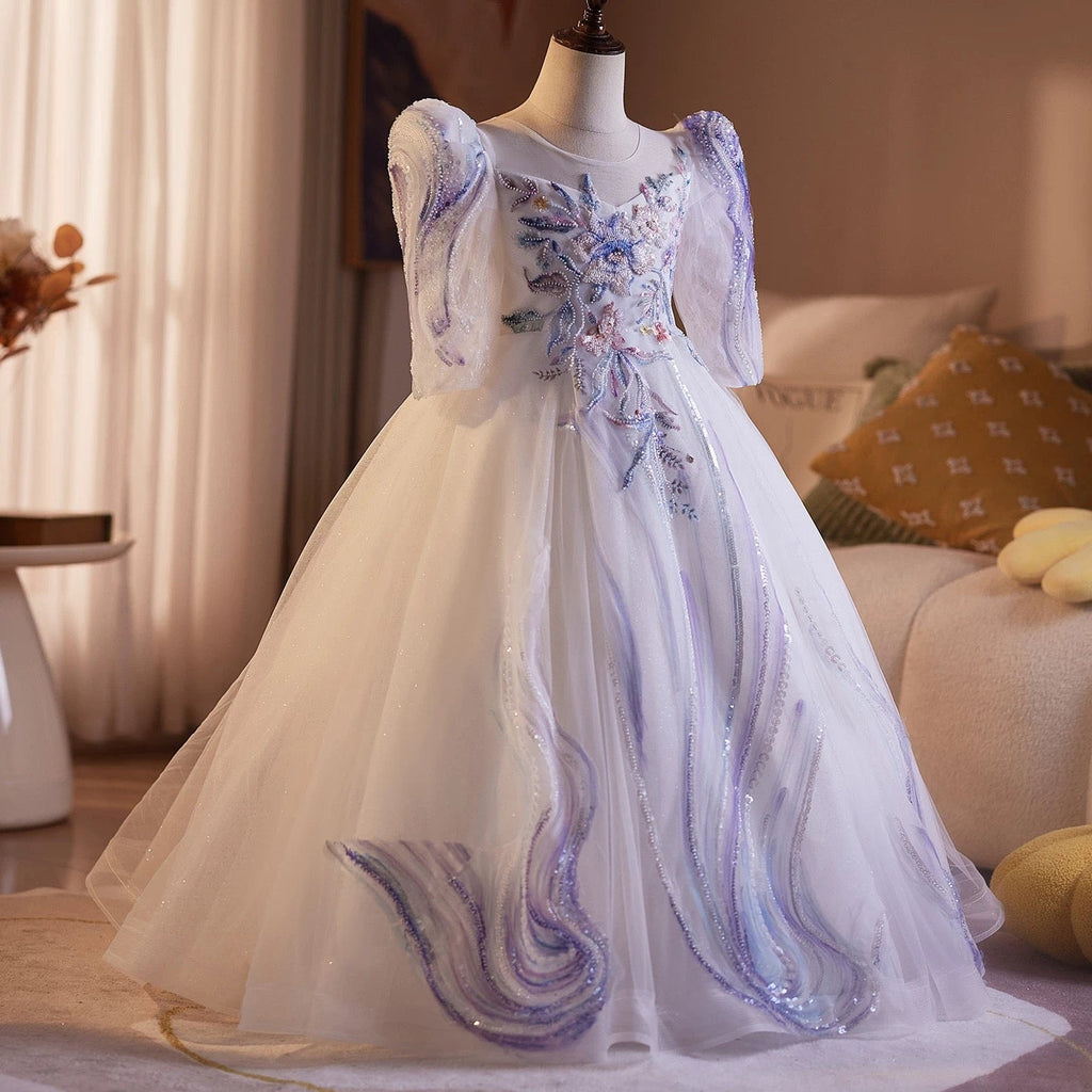 3rd birthday party dress, photo shoot dress for special occasions, party ceremony girl princess dress, girl pageant dress