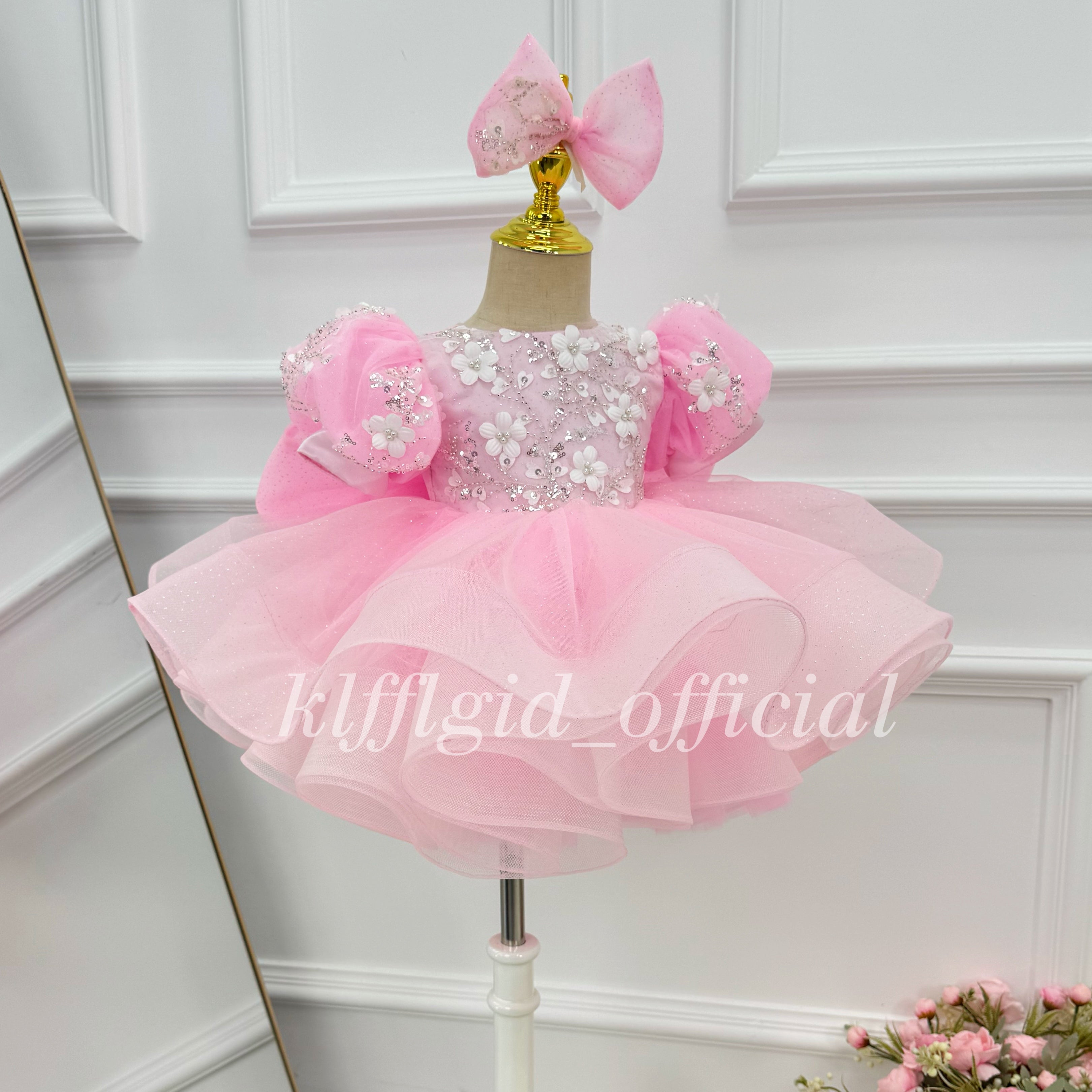 Baby's First Birthday Princess Ball Gown & Flower Girl Dress | KLFFLGID