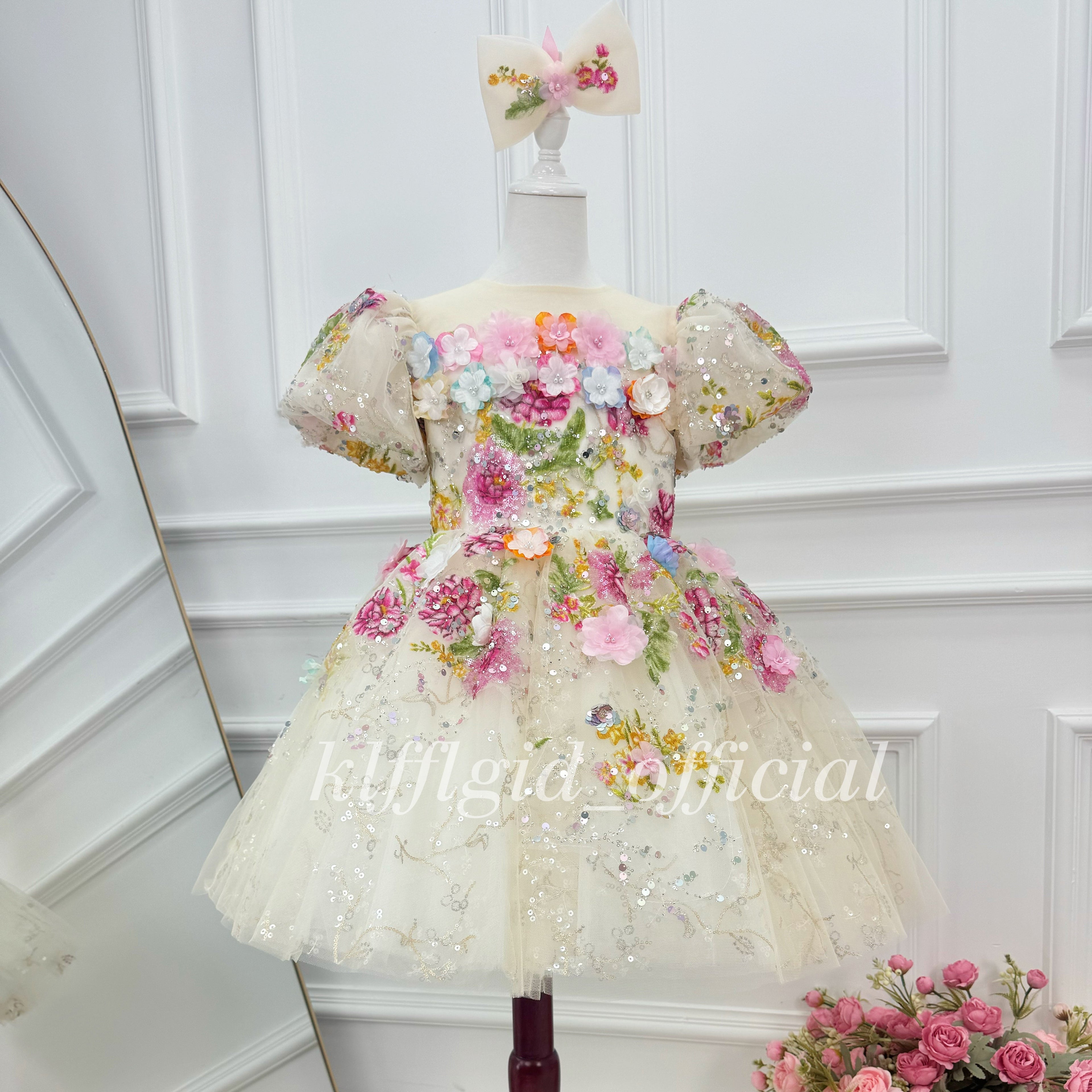 Toddler Party Dress Flower Girl Gown Baby pageant Dress | KLFFIGID