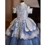 3-12 years old sparkling princess fantasy girl dress sparkling star fantasy glitter ball girl evening dress, girl dress