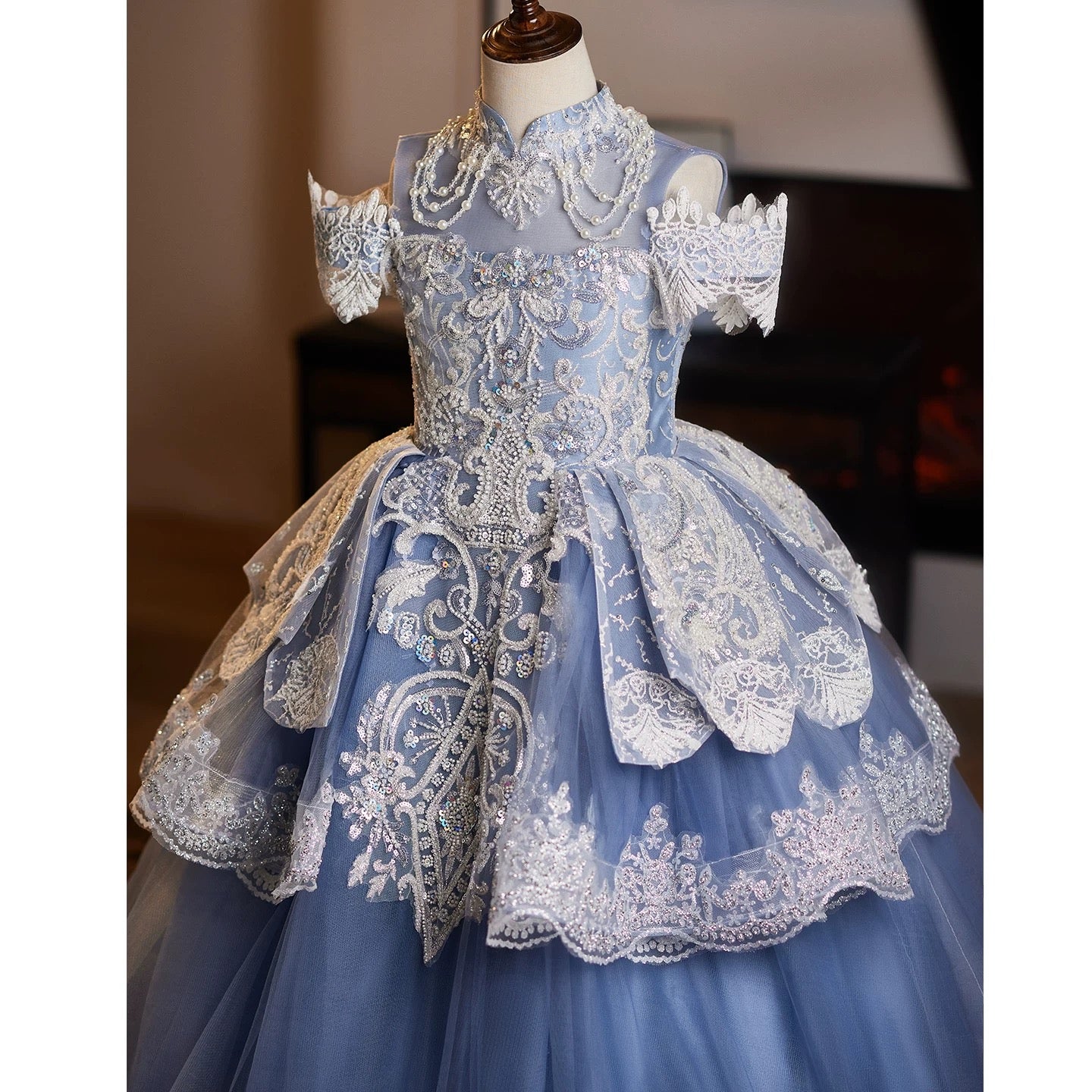 3-12 years old sparkling princess fantasy girl dress sparkling star fantasy glitter ball girl evening dress, girl dress