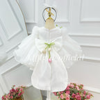Baby Birthday Dress Stylish floral long-sleeve dress Wedding flower girl｜KLFFIGID