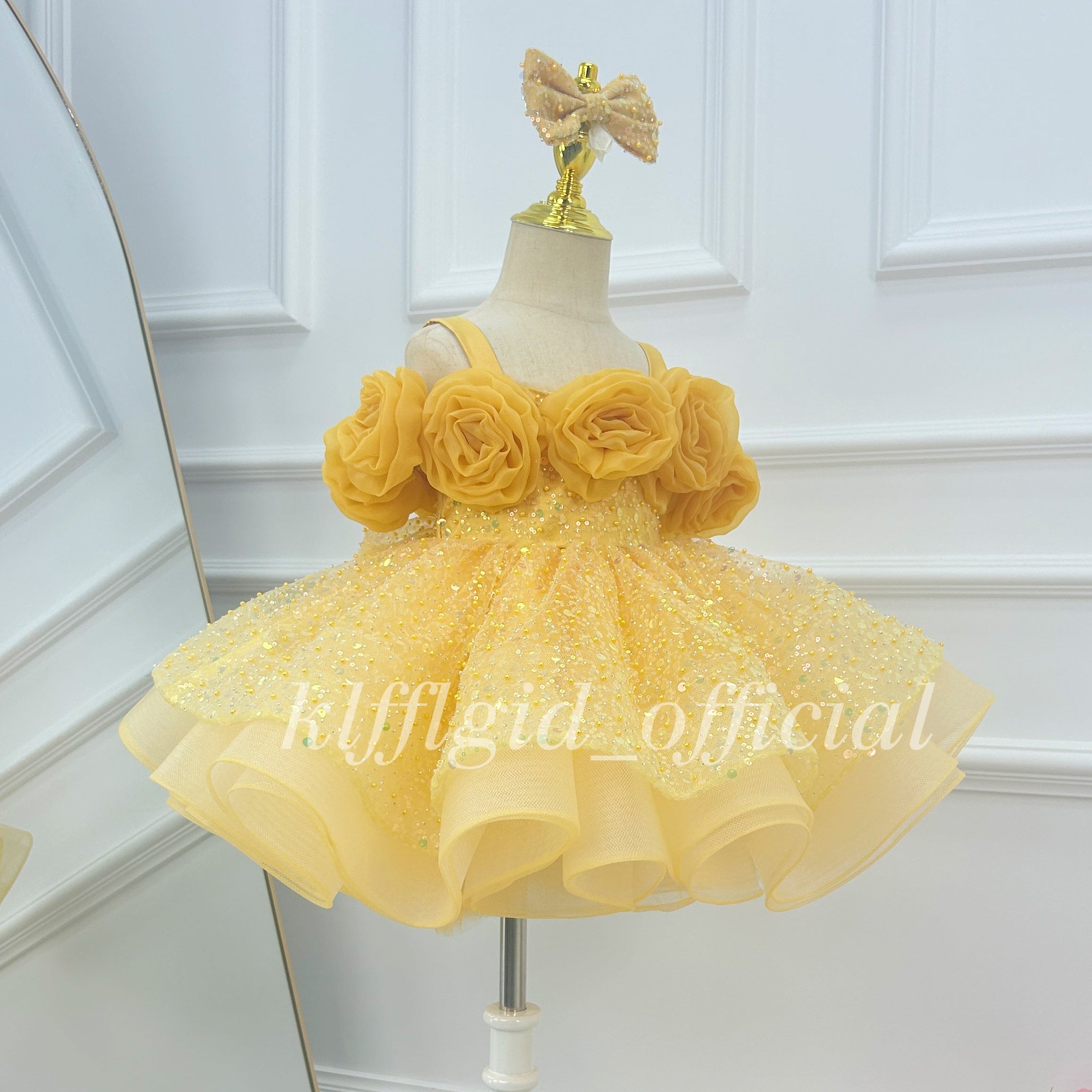 Girls' Wedding Dress Toddler Party Dress Luxury Couture | KLFFIGID