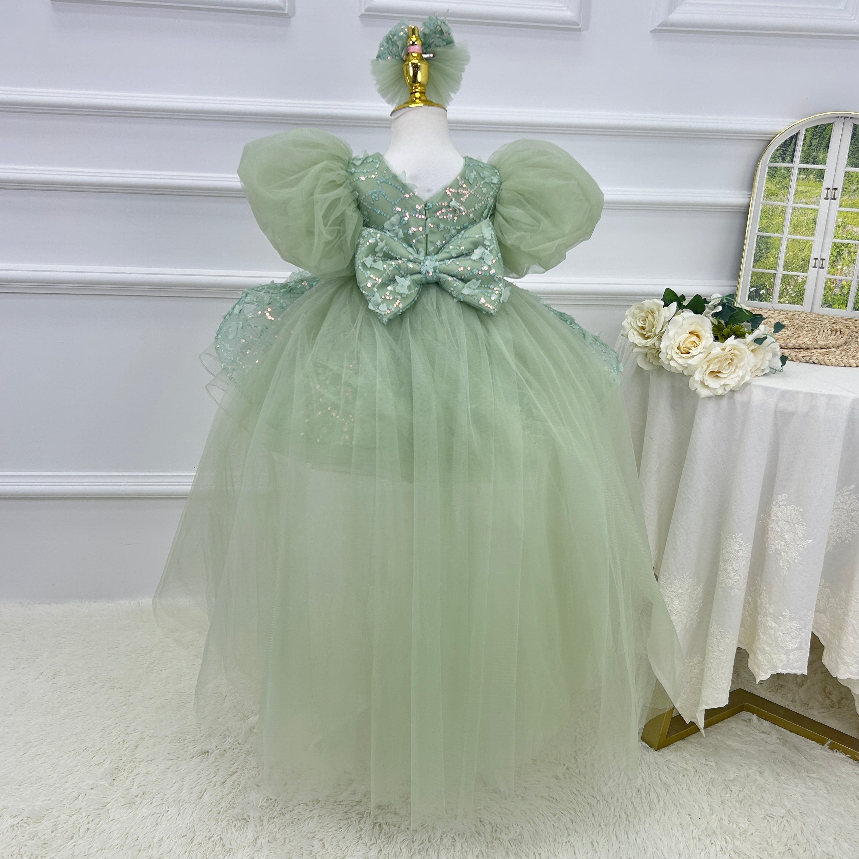 Baby 1st Birthday Dress & Flower Girl Gown for Wedding | KLFFIGID