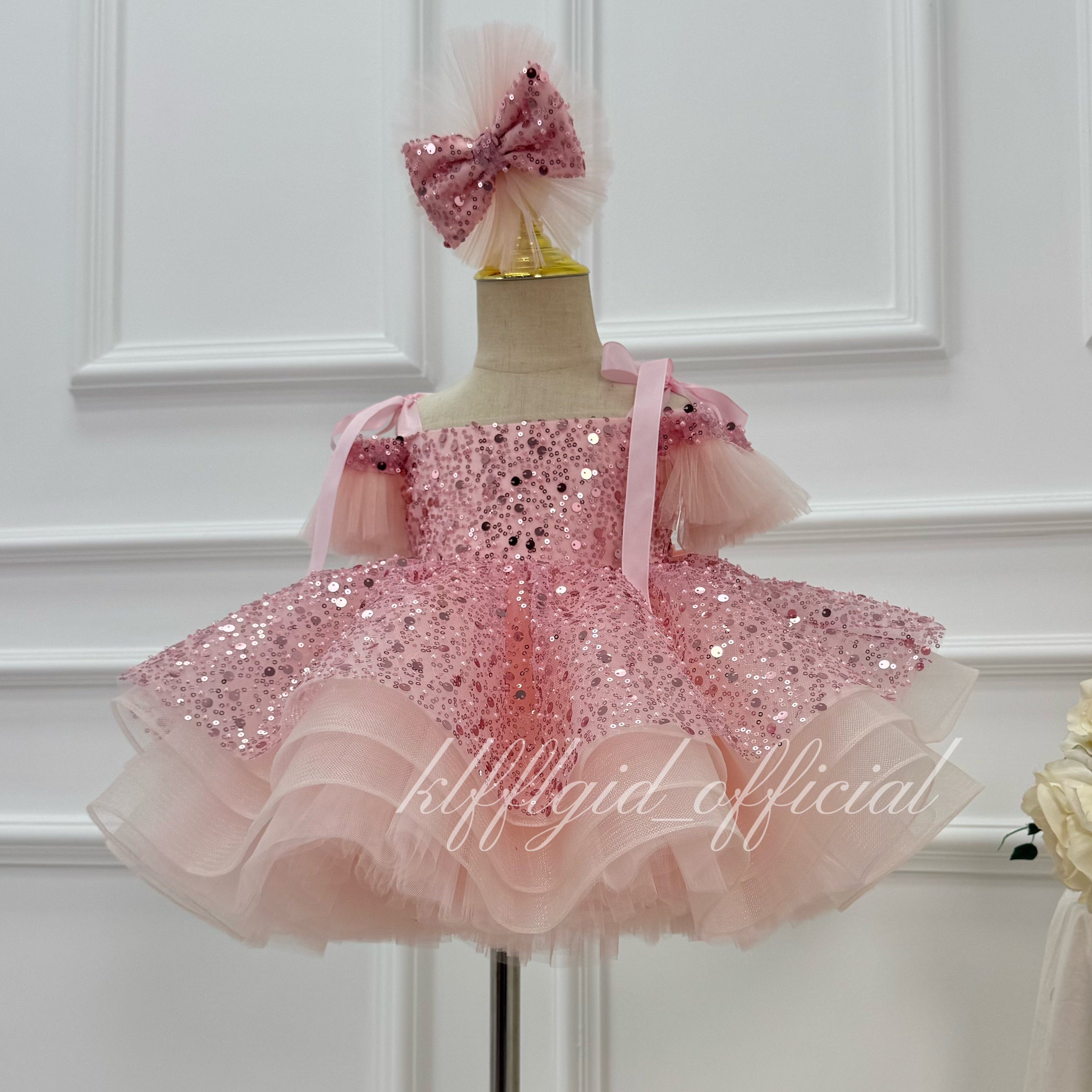 Puffy Ball Gown Dress Baby Birthday Dress Kids Party Dress｜KLFFIGID