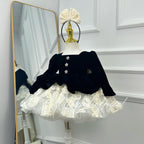 Baby Birthday Dress Wedding Flower Girl Dress Audrey Hepburn-style pageant gown｜KLFFIGID