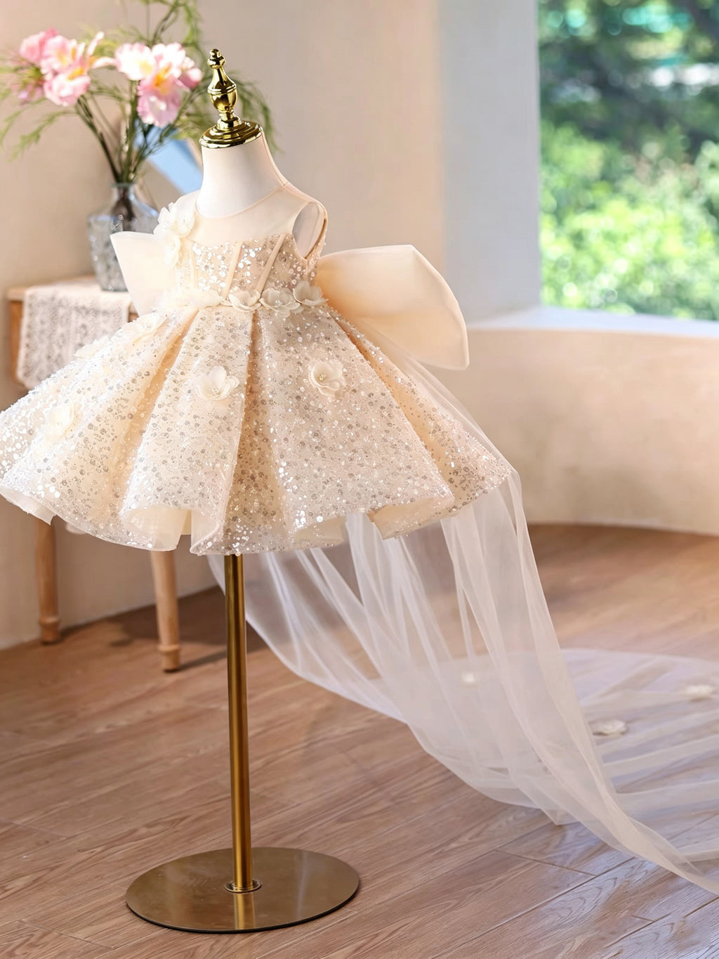 Toddlers Birthday Dress Elegant Sequin Pageant Dress for Girls | KLFFLGID