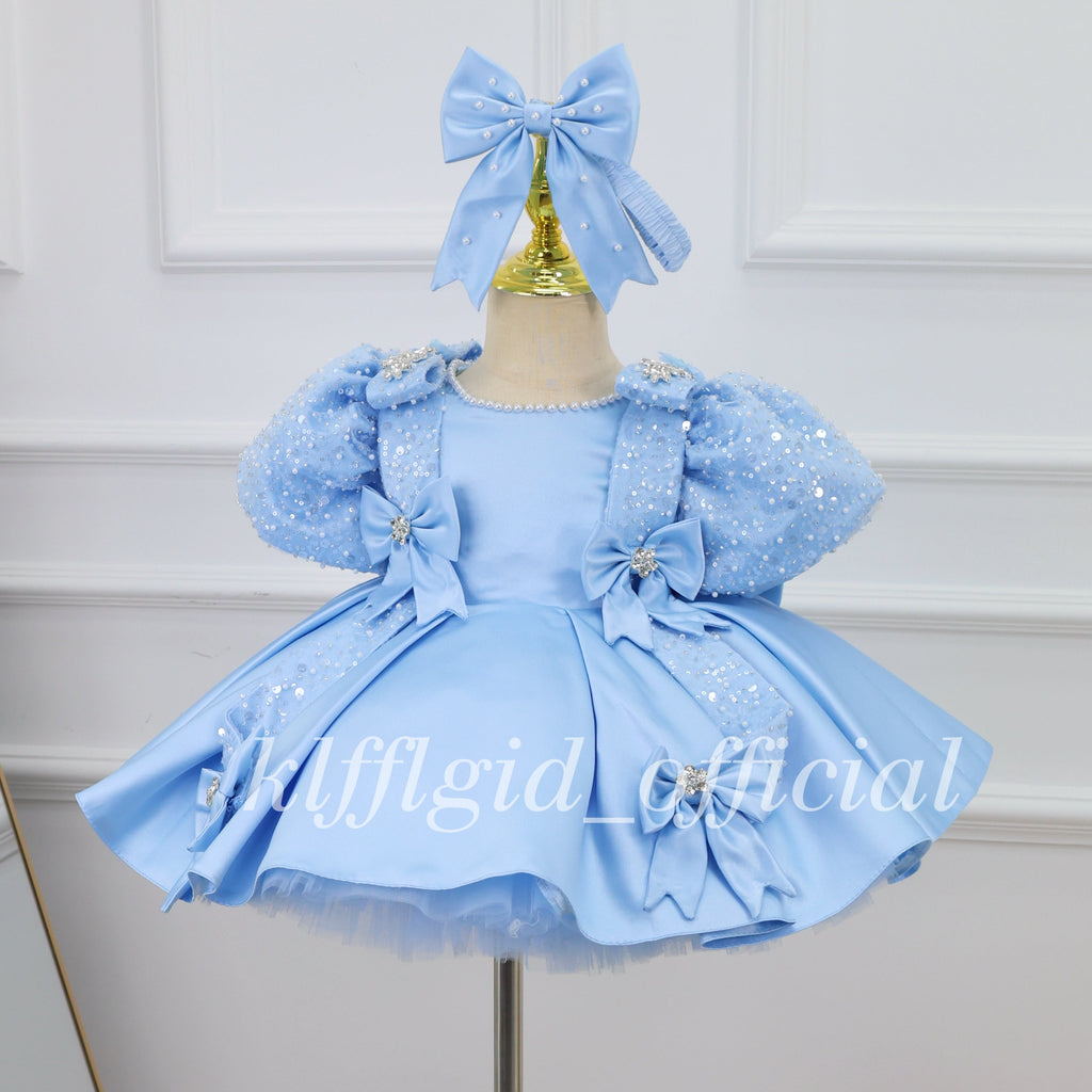Baby Birthday Dress Toddler Princess Skirt & Flower Girl Dress | KLFFIGID