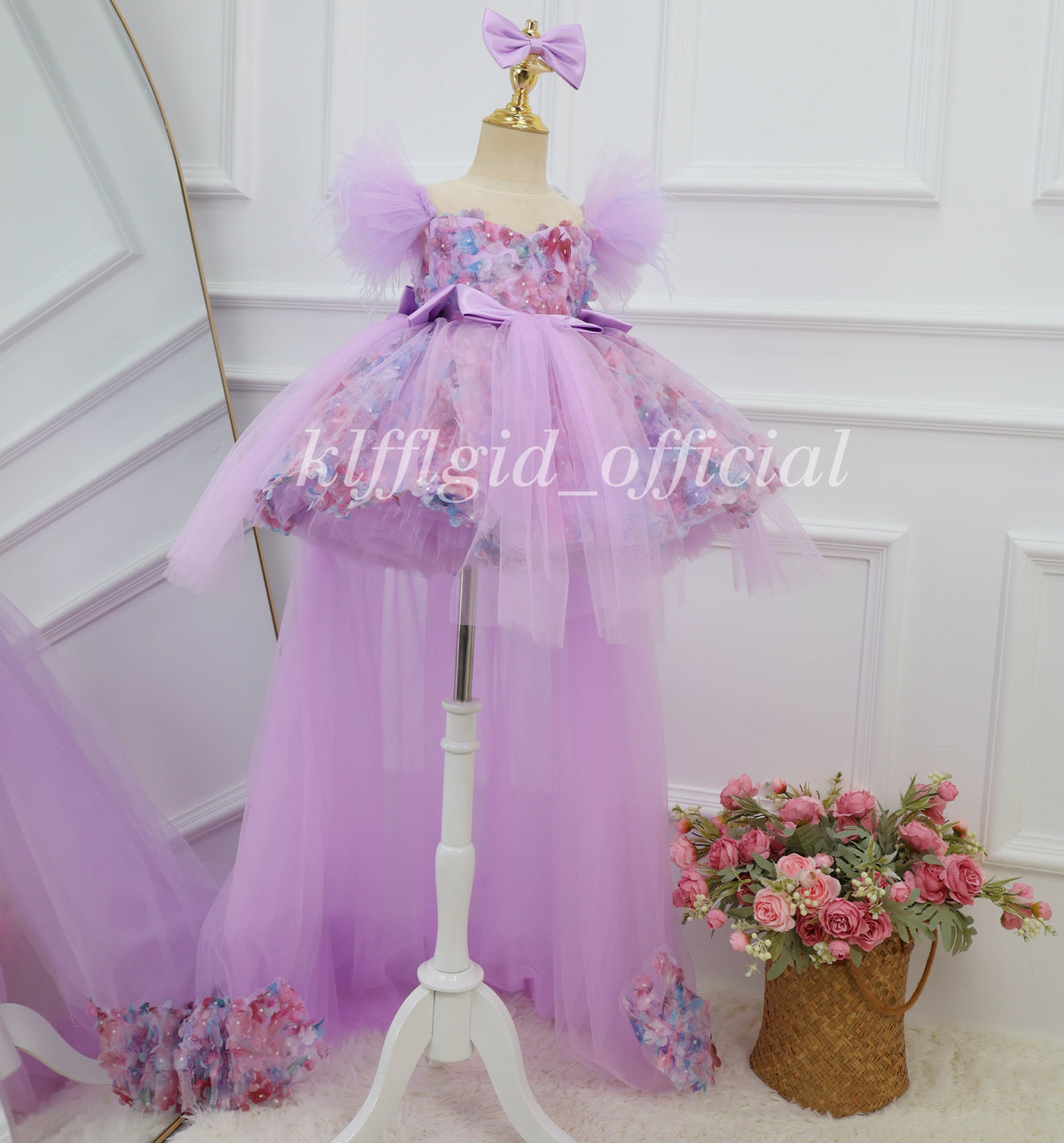 Baby Birthday Dress Wedding flower girl Elegant pageant dress for girls｜KLFFIGID