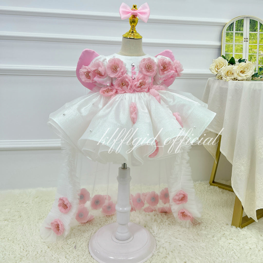 First Girls birthday dress Cute Butterfly-wing pageant gown | KLFFIGID
