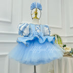 Girls Princess Dress Sequins Flower Girl Photoshoot Party Birthday Gown | KLFFIGID