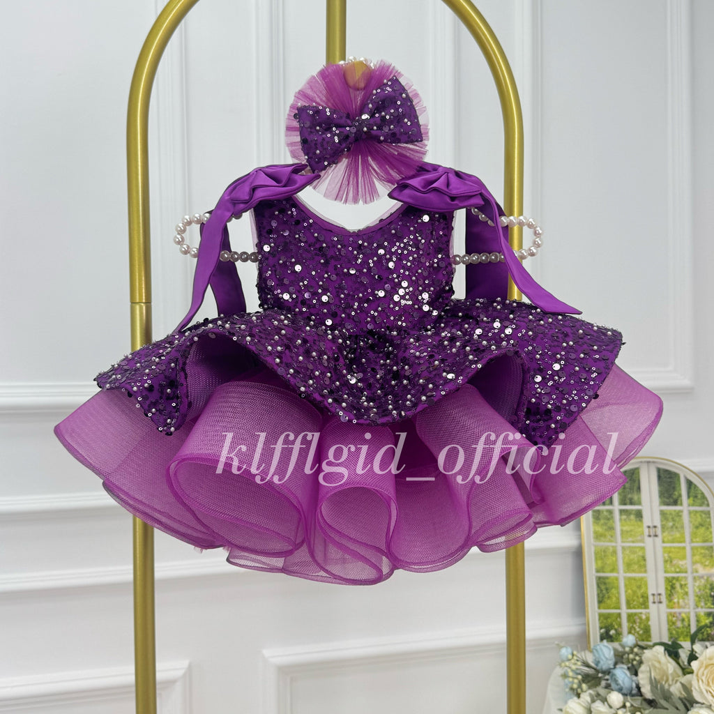 Girls First birthday dress Cute bow-adorned party dress | KLFFIGID