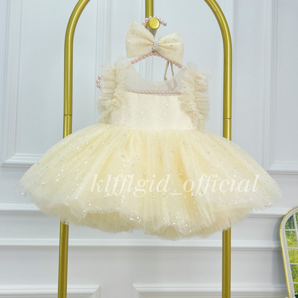 Sparkly pageant dress for girls Baby Birthday Party Dress | KLFFIGID