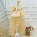 Luxurious Princess Dress with Train for Girls Baby's birthday party dress | KLFFLGID
