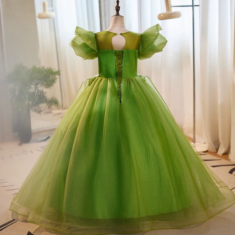 High quality embroidered girls dress Christmas party dress, school graduation prom evening dress,
