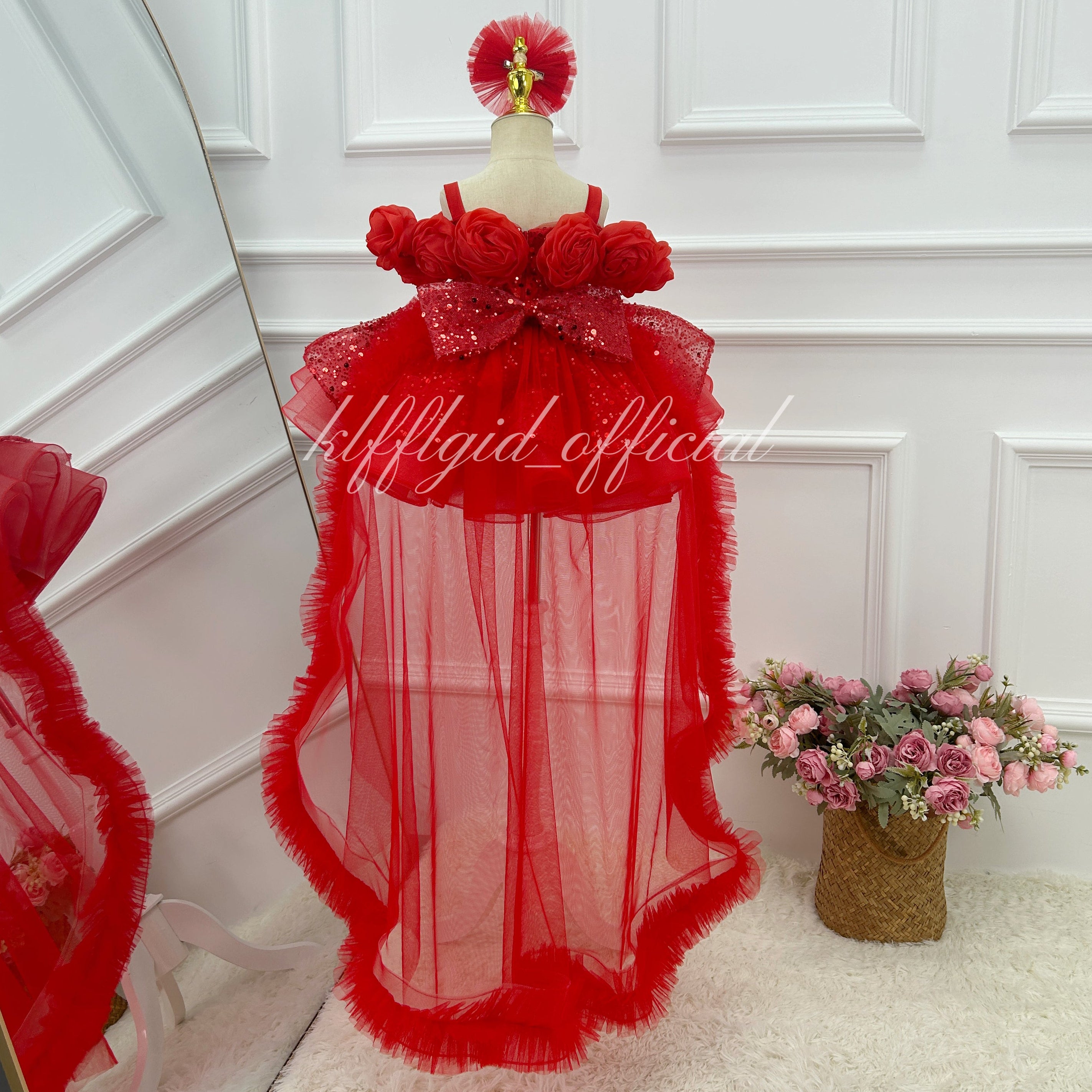 Baby's Birthday Dress Gorgeous Flower Girl Dress Toddler party dress for girls｜KLFFIGID