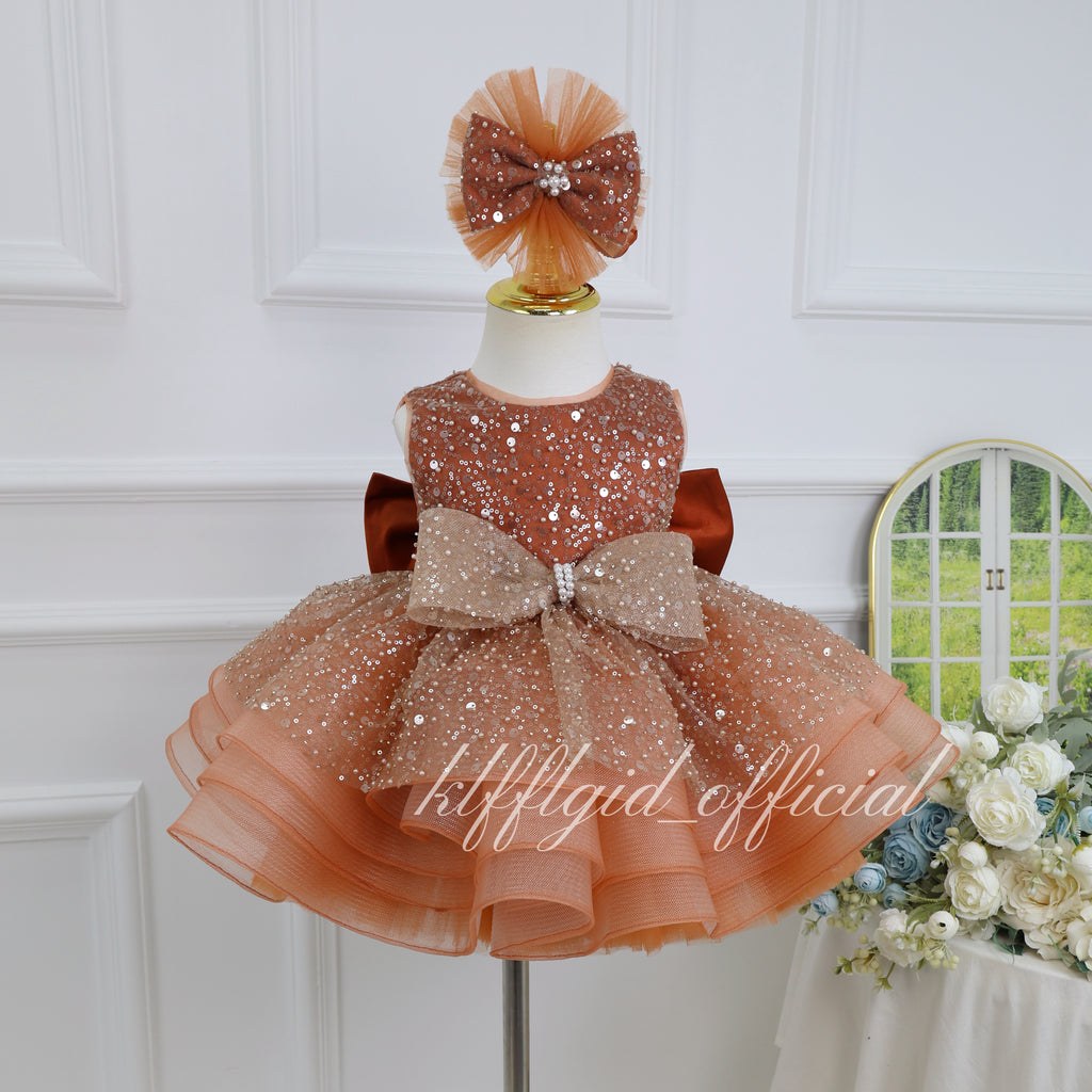 Birthday Princess Dress Glamorous Sequin Pageant Dress | KLFFIGID