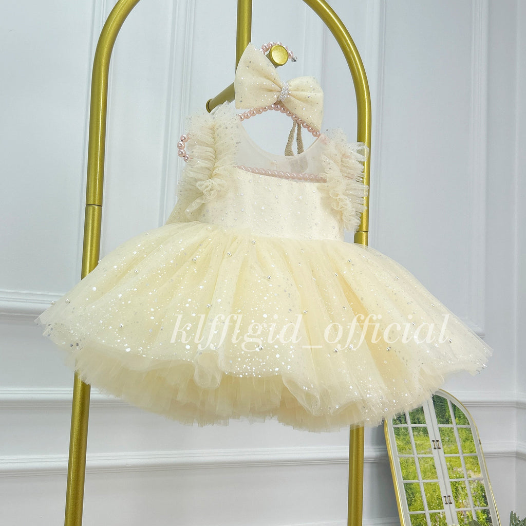 Sparkly pageant dress for girls Baby Birthday Party Dress | KLFFIGID