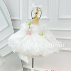Baby Birthday Dress Stylish floral long-sleeve dress Wedding flower girl｜KLFFIGID