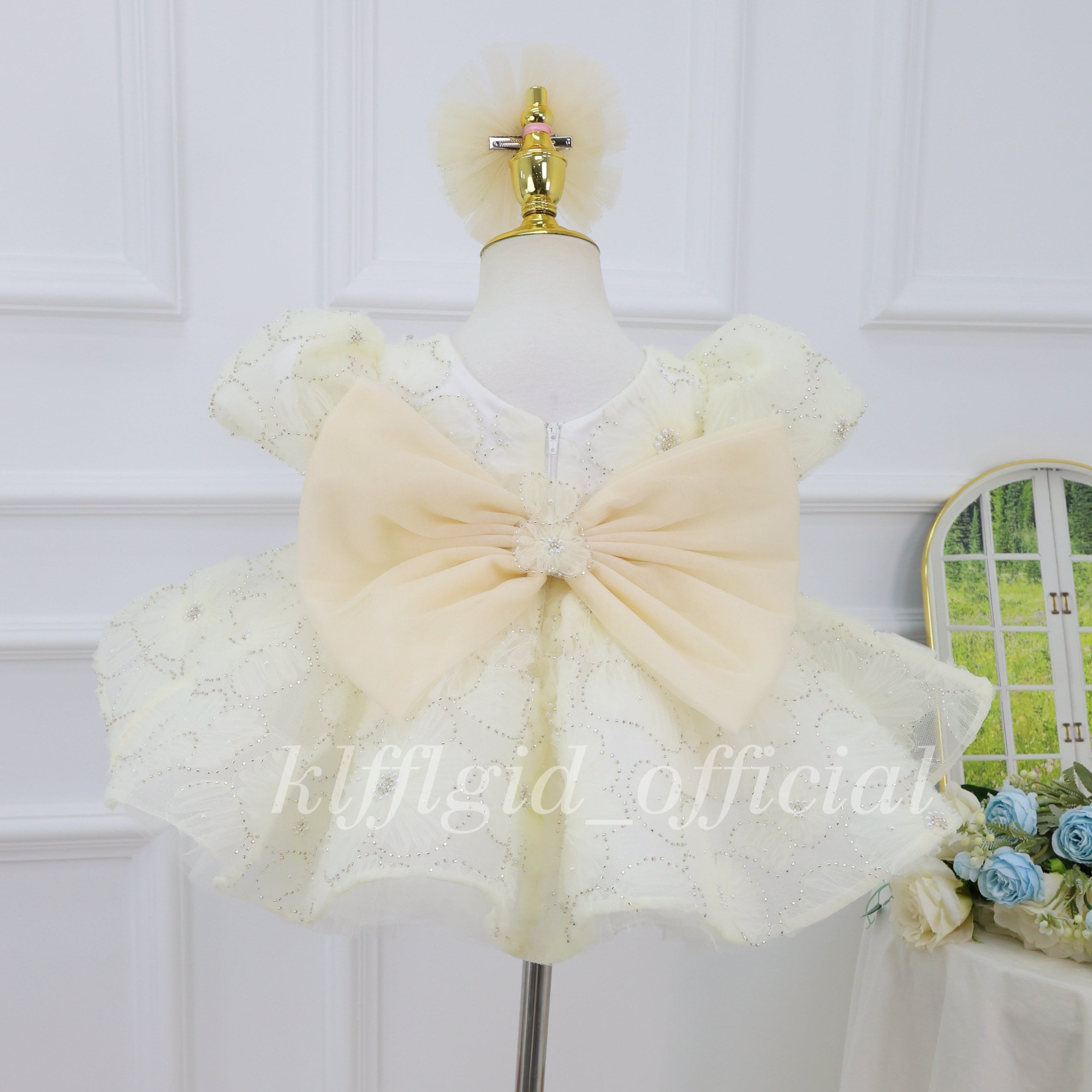 Baby Birthday Dress Flower Girl Dress Luxury Girls Couture | KLFFIGID