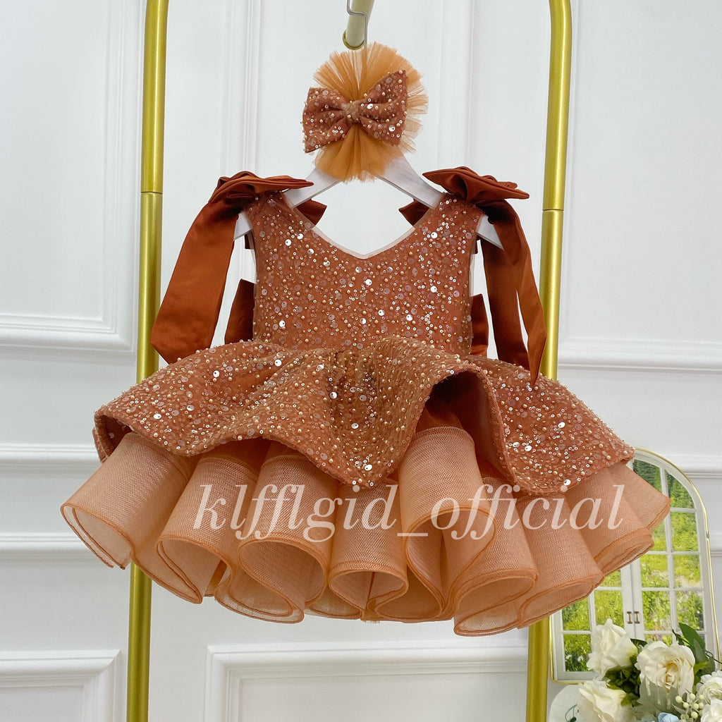 Luxury Girls Couture Flower Girl Wedding Dress | KLFFIGID