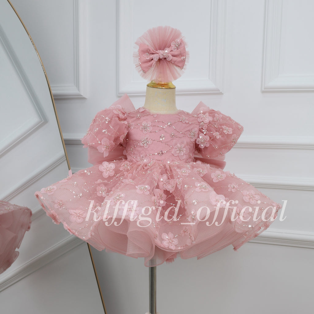 Girls' floral princess dress Baby's Birthday Party Dress | KLFFLGID