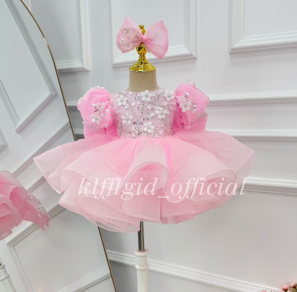 Baby's First Birthday Princess Ball Gown & Flower Girl Dress | KLFFLGID