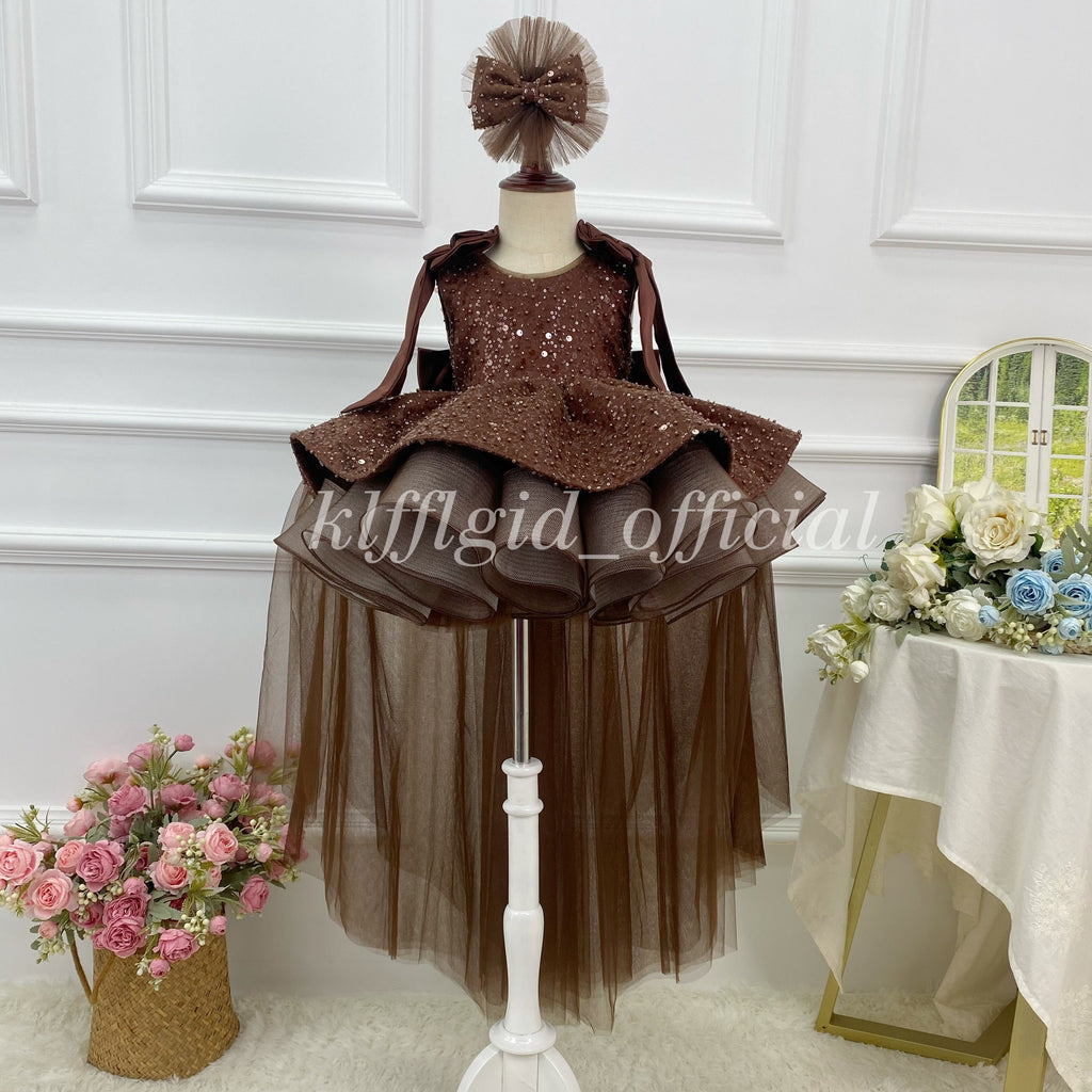 Birthday Dress Pageant Dress for Girls Wedding Ceremony skirt | KLFFIGID